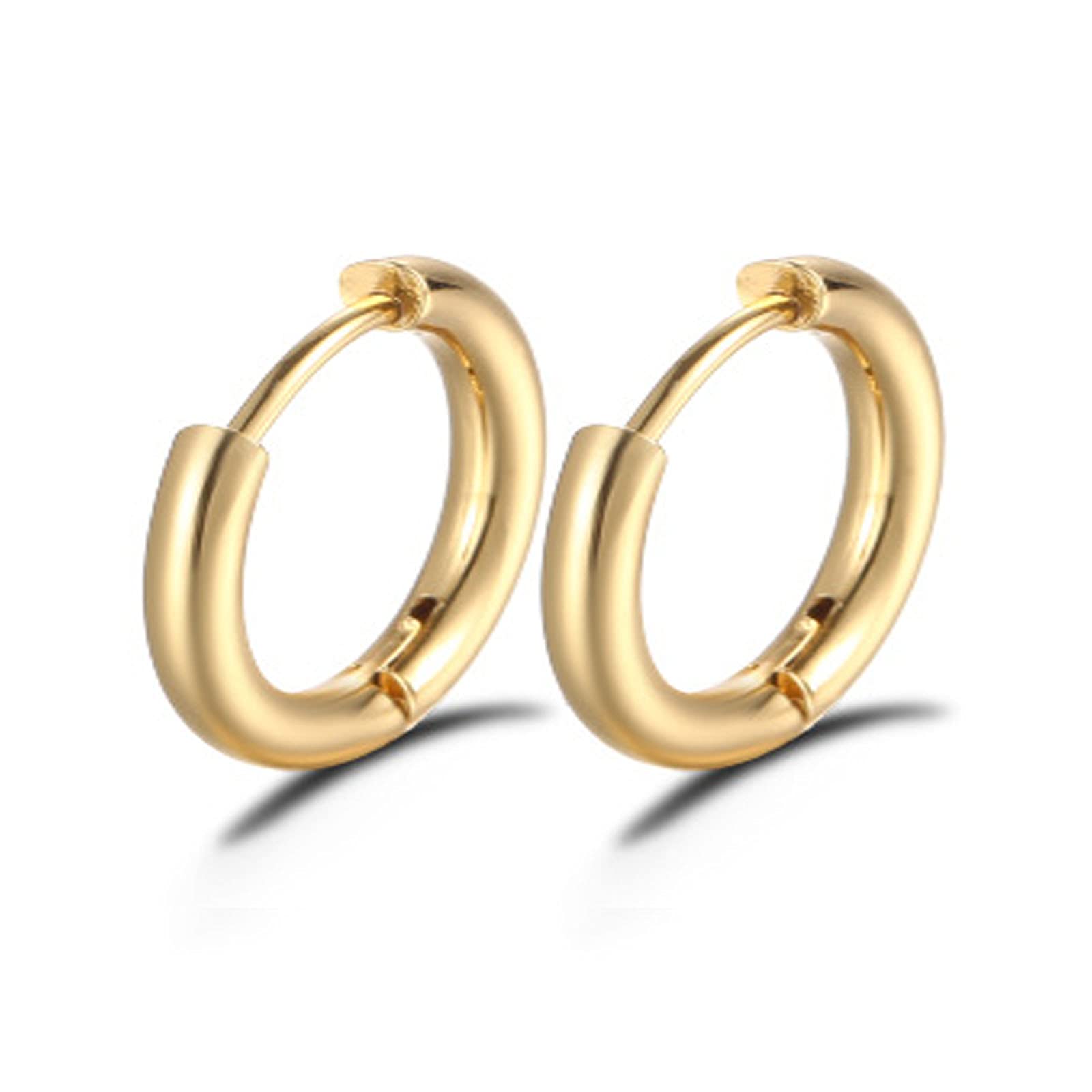 316L Surgical Stainless Steel Cartilage Hoop Earrings for Men & Women - Hypoallergenic Non-Tarnish Earrings for Second Hole, Helix, Tragus Piercing - Trendy Unisex Hoops for Everyday Wear, Parties & Gifts