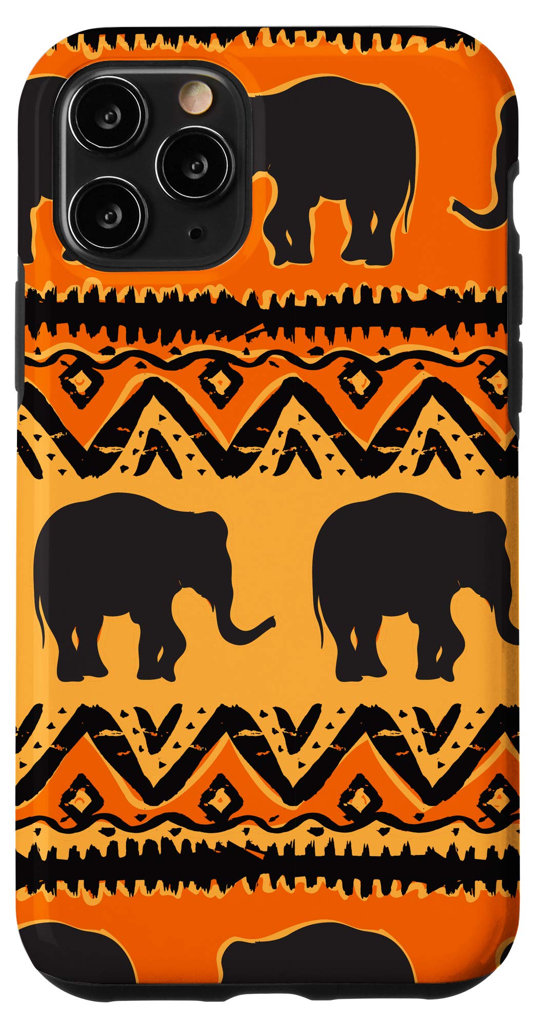 iPhone 11 Pro Case - Elephant Pattern Design, Africa Wildlife Inspired Protective Cover for iPhone 11 Pro - Perfect for Safari Adventures, Travel & Nature Lovers
