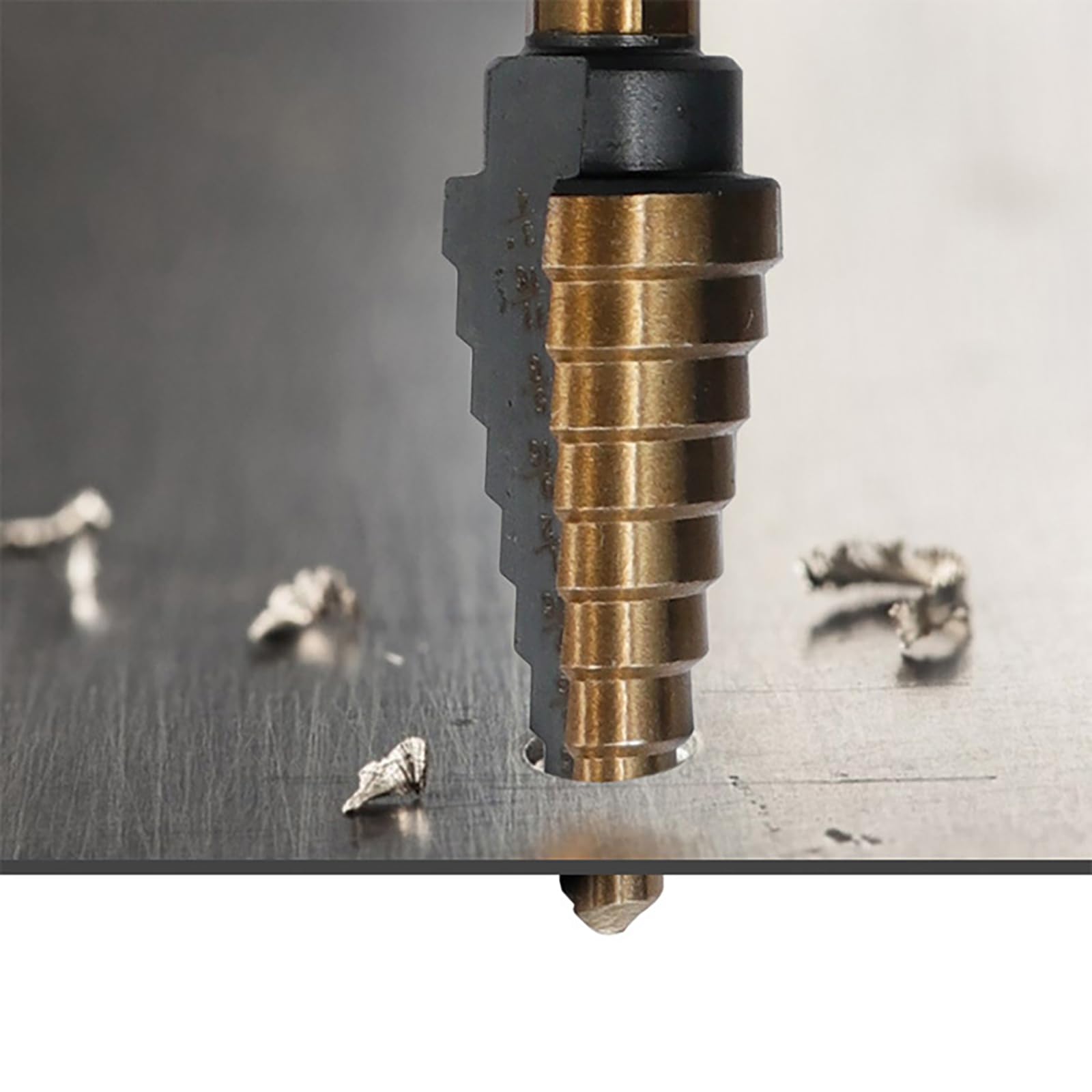High-Speed Steel (HSS) Titanium Step Drill Bit Set - 5PCS 50 Sizes SAE Cone Drill Bits for Metal, Wood & Plastic - Includes Durable Aluminum Case - Perfect for DIY Projects, Home Repairs & Professional Metalworking