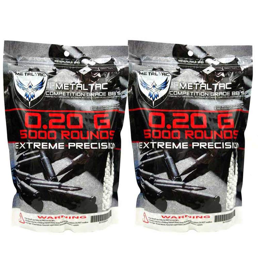 MetalTac® 0.20g 6mm Airsoft BBs - 30,000 Round High-Performance Pellets for Airsoft Guns | Perfect for Target Practice & Competitive Shooting