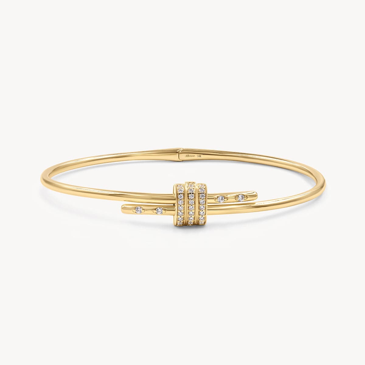 Elegant Diamond Latch Bracelet for Women - 14K Gold Plated Cubic Zirconia Tennis Bracelet | Perfect for Weddings, Anniversaries & Special Occasions