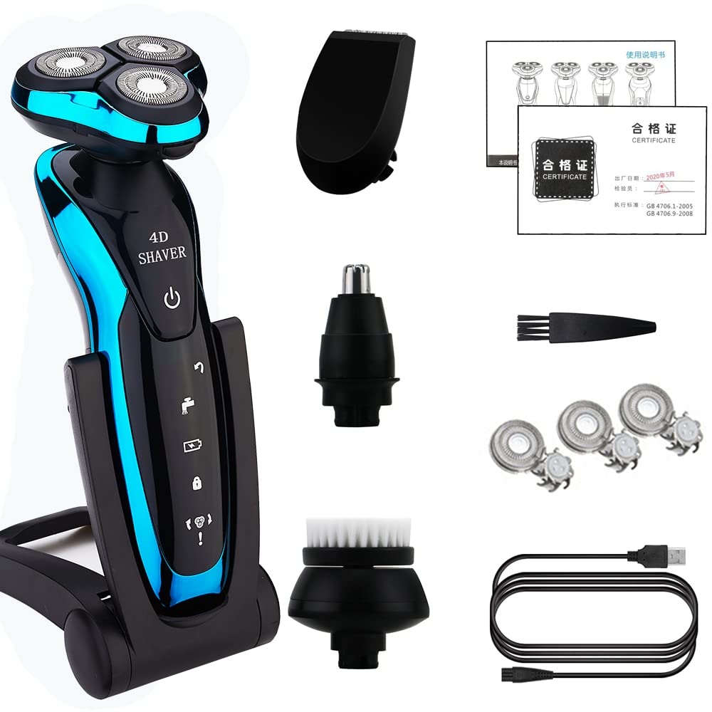 Electric Head Shaver for Bald Men - Rechargeable & Washable Men's Shaver, Smart Shaving Machine with Precision Blades (9001X-E) | Perfect for Travel, Home Use & Quick Head Shaving