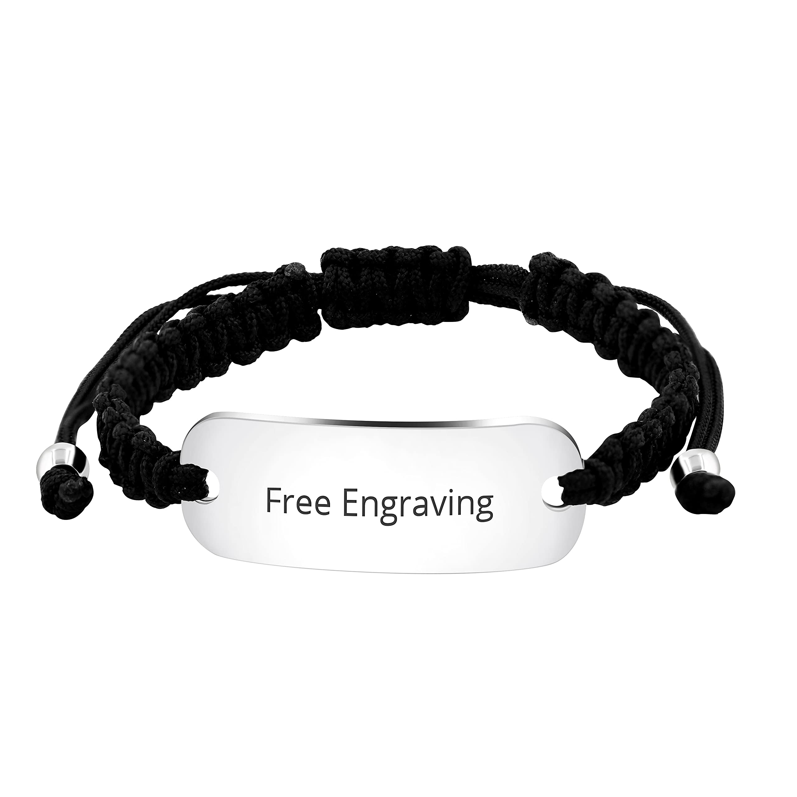 Uloveido Personalized Name ID Braided Bracelet Set - Custom Engraved Handmade Bracelets for Men & Women (Y1303) - Perfect for Couples, Gifts, Anniversaries & Everyday Wear