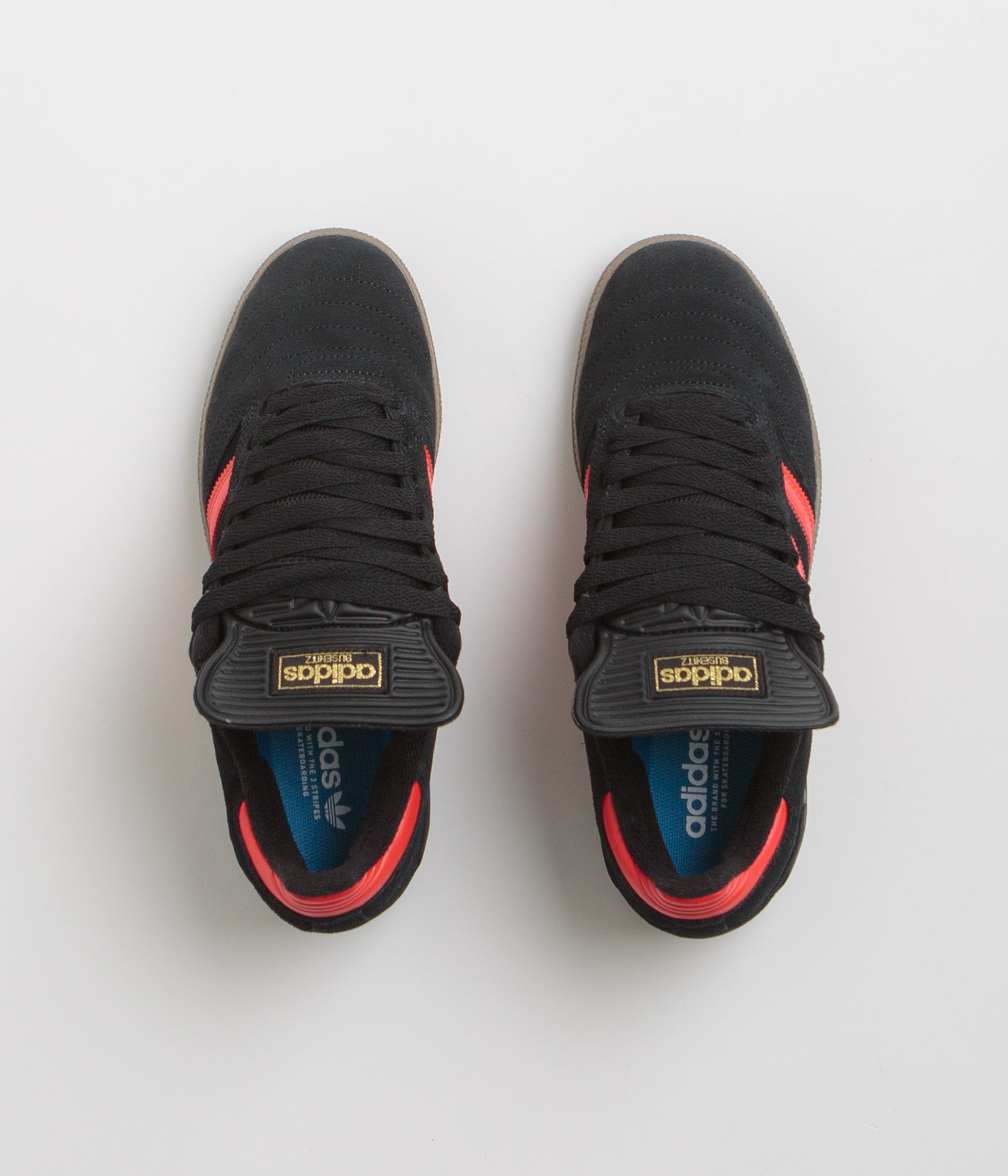 Adidas Busenitz Skate Shoes for Men - Core Black / Red / Gum5 Sole - Lightweight & Durable Sneakers for Street Skating & Casual Wear
