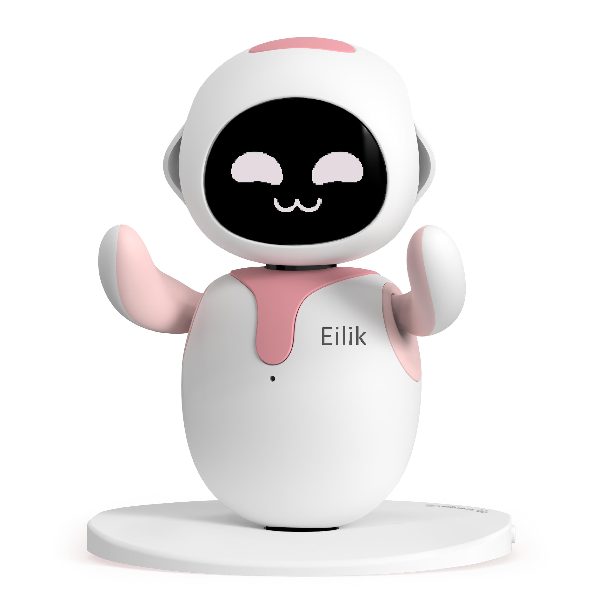 Eilik Pink - Interactive Robot Pet with Emotions, Touch Response & Mini-Games | Smart Companion Toy for Kids & Adults | Perfect Gift for Birthday & Holidays | Home Office Desk Decor & Stress Relief Companion