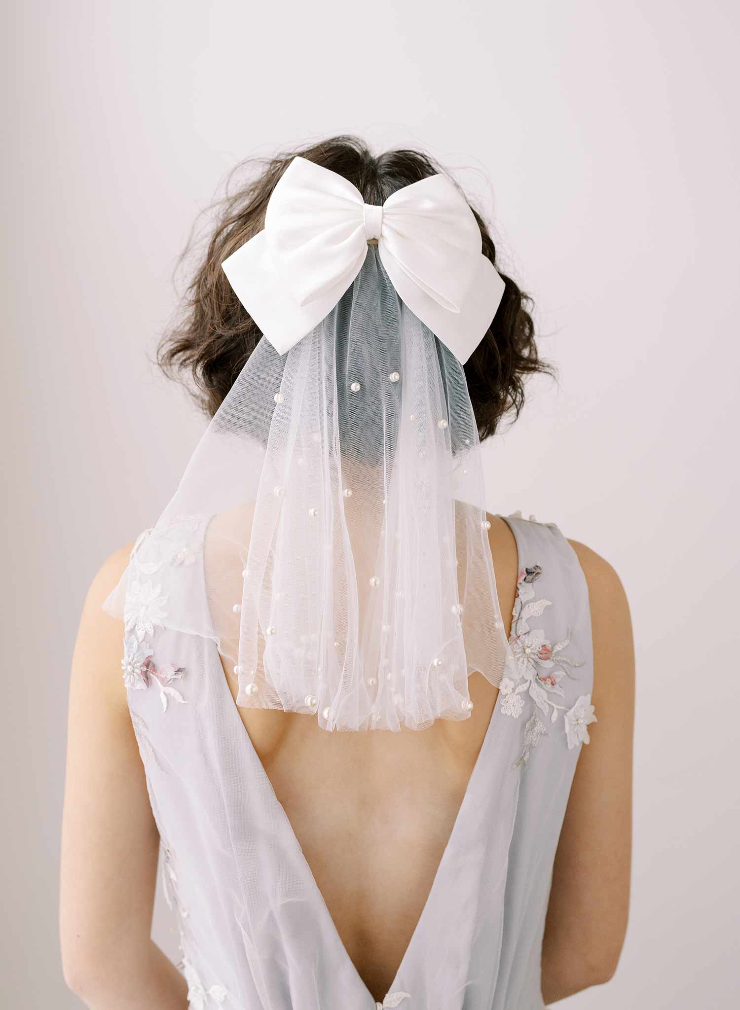 Elegant Silk Bridal Bow Hair Clip - Style #2363 | Perfect for Weddings, Prom & Special Occasions