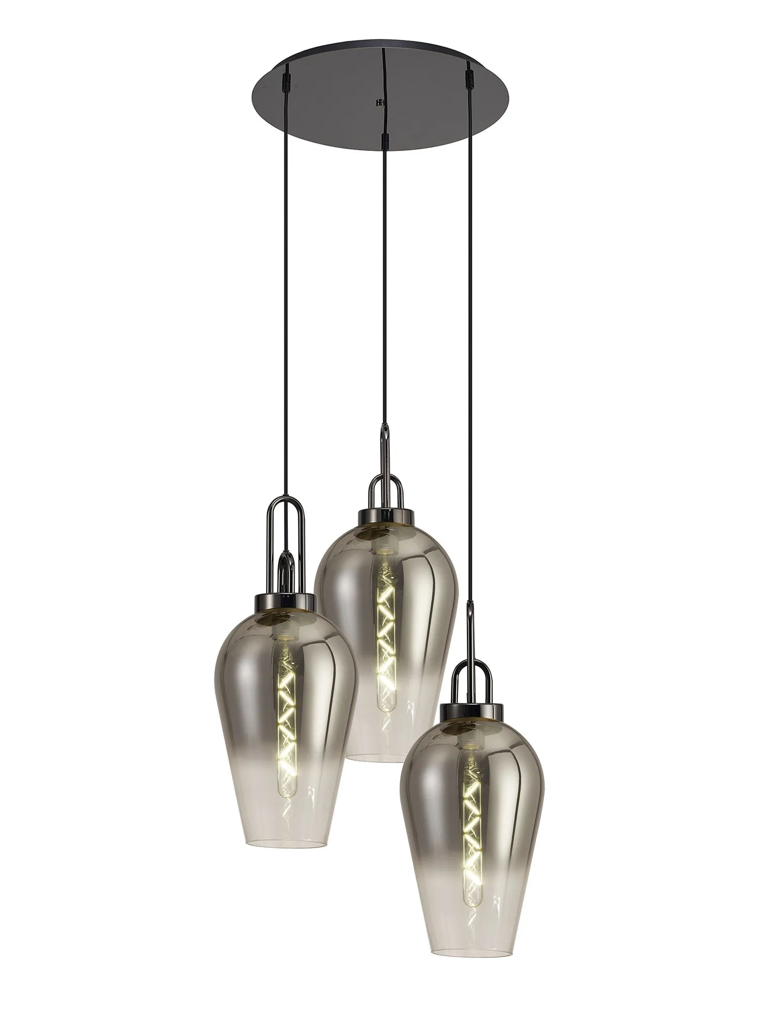 Stylish Cadiz 3-Light Cluster Pendant - Modern Ceiling Lighting Fixture for Dining Room, Kitchen Island & Living Room Decor
