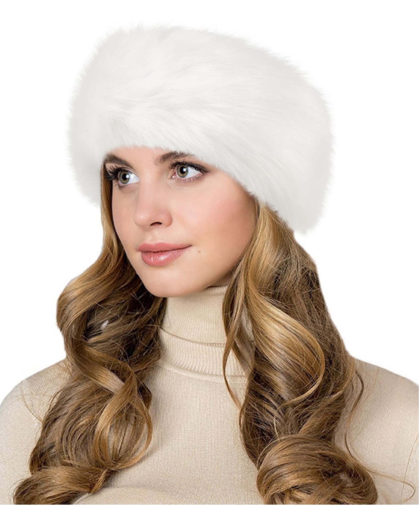 Loritta Women's Winter Headbands - Soft Faux Fur Ear Warmers, Stretchy Elastic Headband for Cold Weather, Cozy Furry Ear Muffs for Outdoor Activities, Skiing, Snowboarding & Winter Fashion
