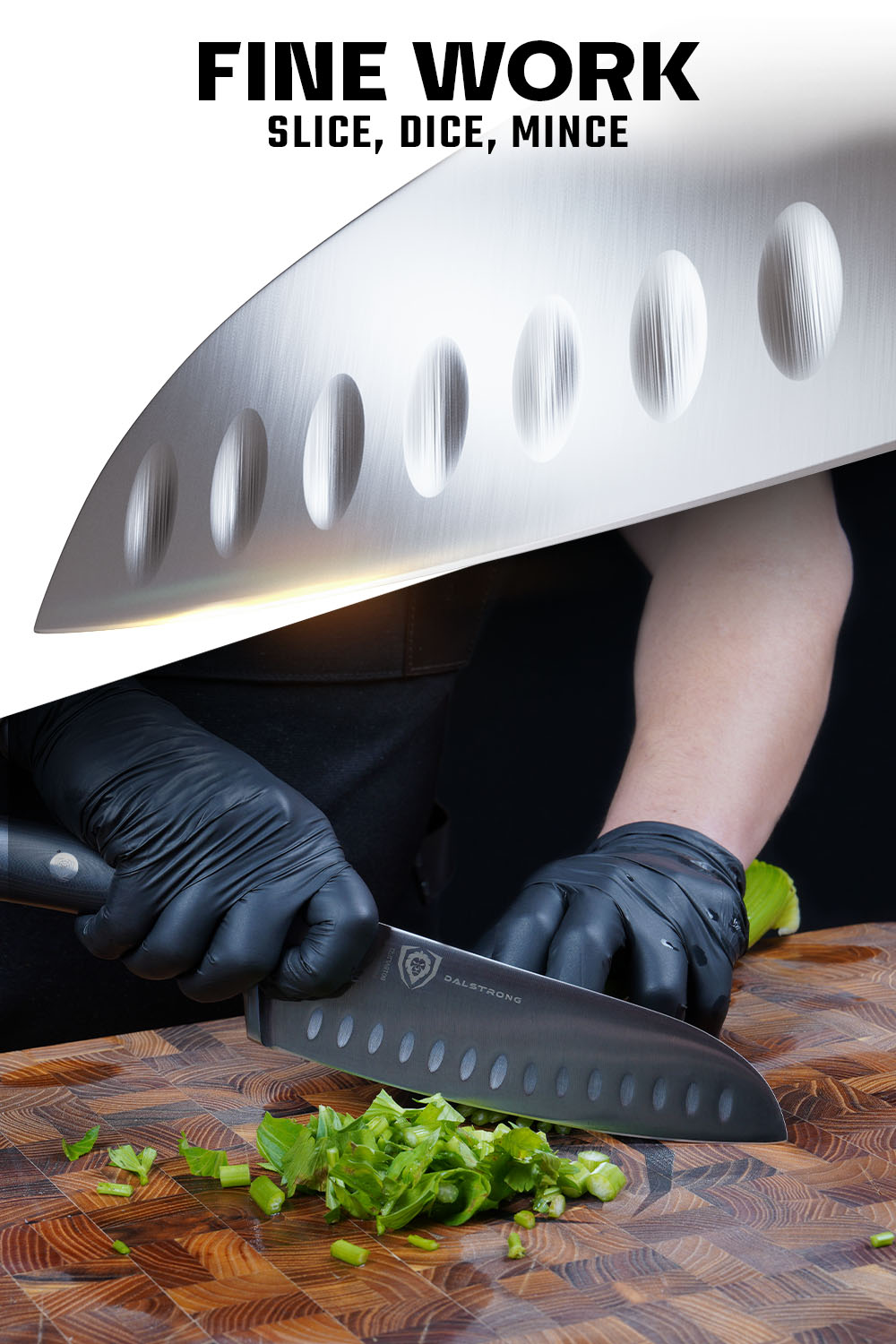 Premium 3-Piece Knife Set - Chef, Santoku & Paring Knives | Gladiator Series Elite | NSF Certified | Professional Kitchen Cutlery | Perfect for Home Chefs & Culinary Enthusiasts | Dalstrong ©