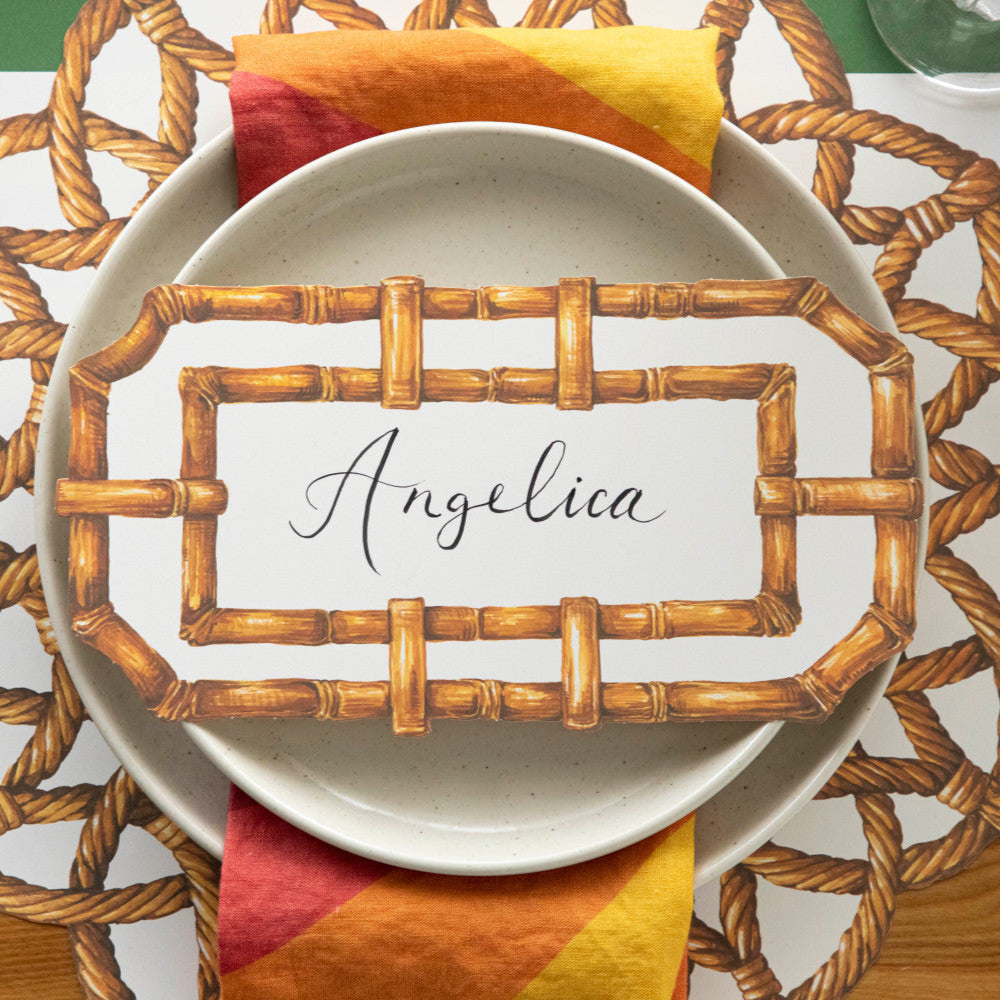 Elegant Bamboo Table Card Holder - Wedding, Restaurant, Event Place Cards - Eco-Friendly Name Card Stand for Parties & Special Occasions