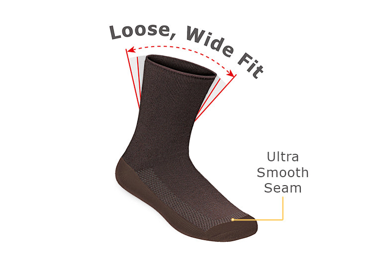 Extra Roomy Thick Socks for Men & Women - Dark Brown Winter Warm Thermal Socks for Hiking, Outdoor Activities & Cold Weather Comfort