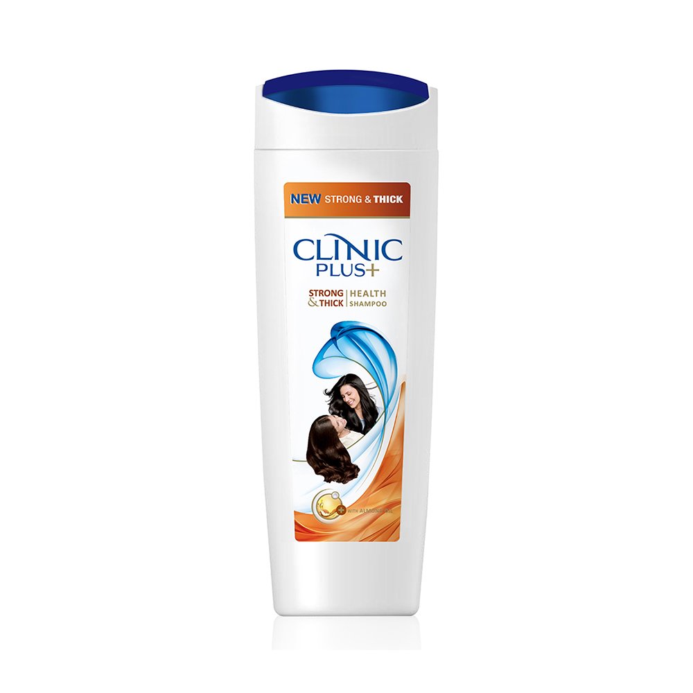 Clinic Plus Strong & Extra Thick Shampoo for Hair Growth - 175ml Bottle | Volumizing & Strengthening Formula for Thinning Hair | Daily Use for Men & Women