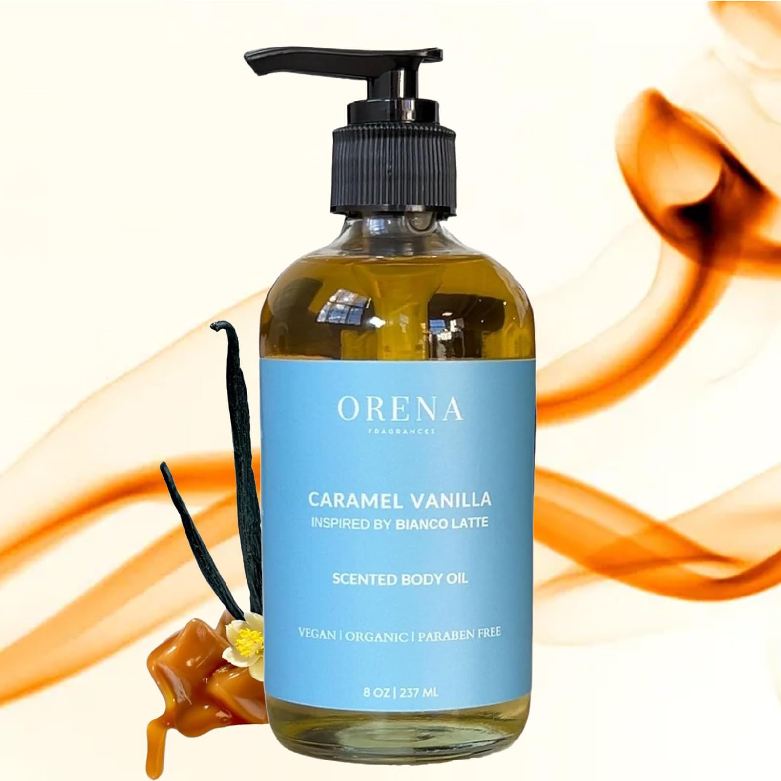Seasaww Caramel Vanilla Body Oil - Hydrating & Moisturizing Dry Skin - Natural Scent for Relaxation & Self Care - Perfect for Massage, Bath & Daily Skincare Routine (1Pc)