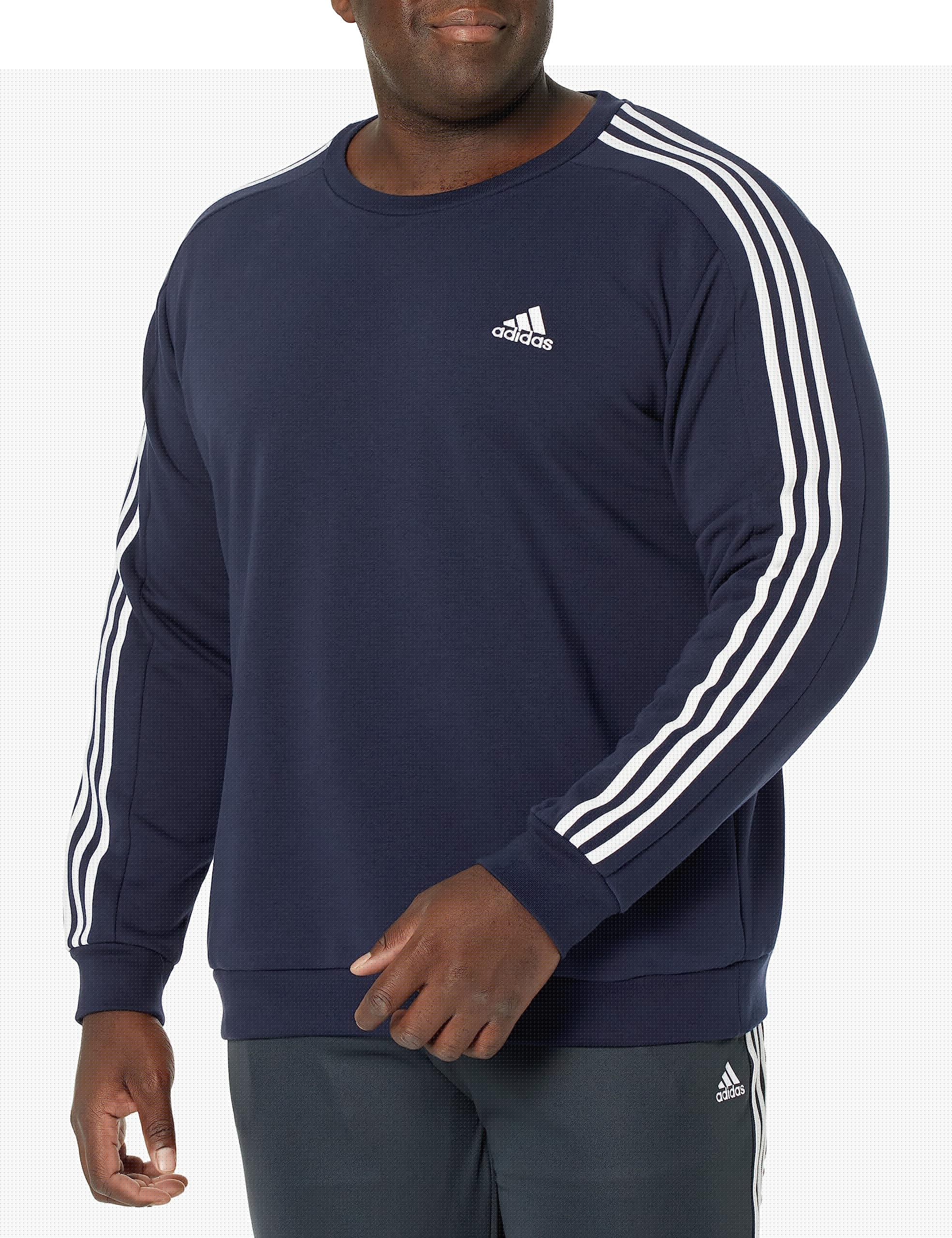 adidas Men's Essentials Fleece 3-Stripes Sweatpants - Soft Cotton Blend Joggers for Casual Wear & Lounge - Perfect for Gym, Running, and Everyday Comfort