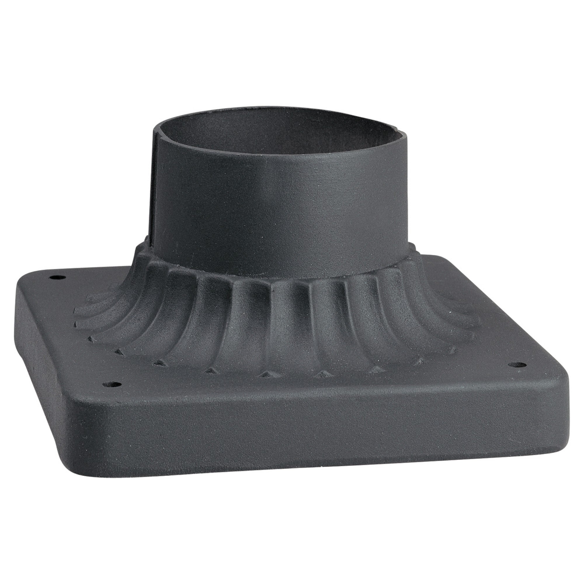 3.5 Inch Aluminum Pier Mount Base - Heavy Duty Black Finish for Outdoor Antennas, Satellite Dishes & Security Cameras - Weatherproof & Durable for Roof, Wall & Pole Installations