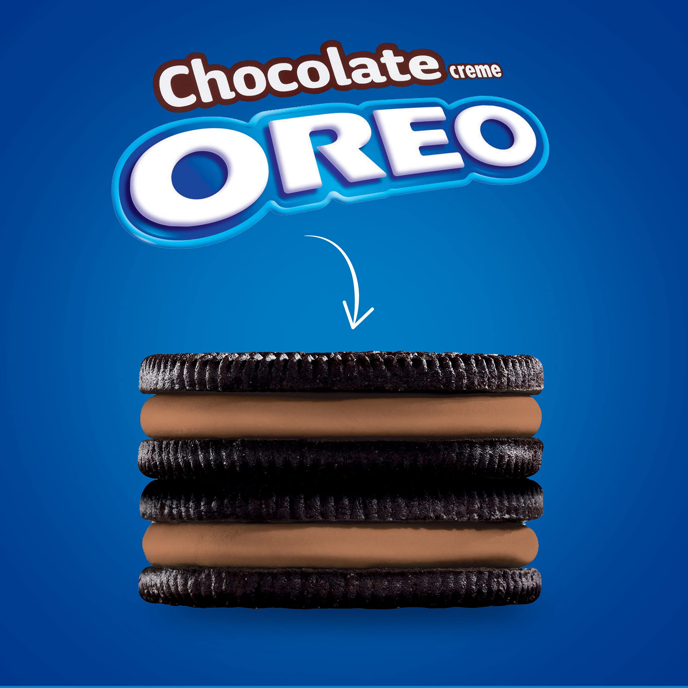 OREO Chocolate Sandwich Cookies with Cream Filling, Family Size 18.7 oz (530g) - Perfect for Snacking, Lunchboxes & Party Treats