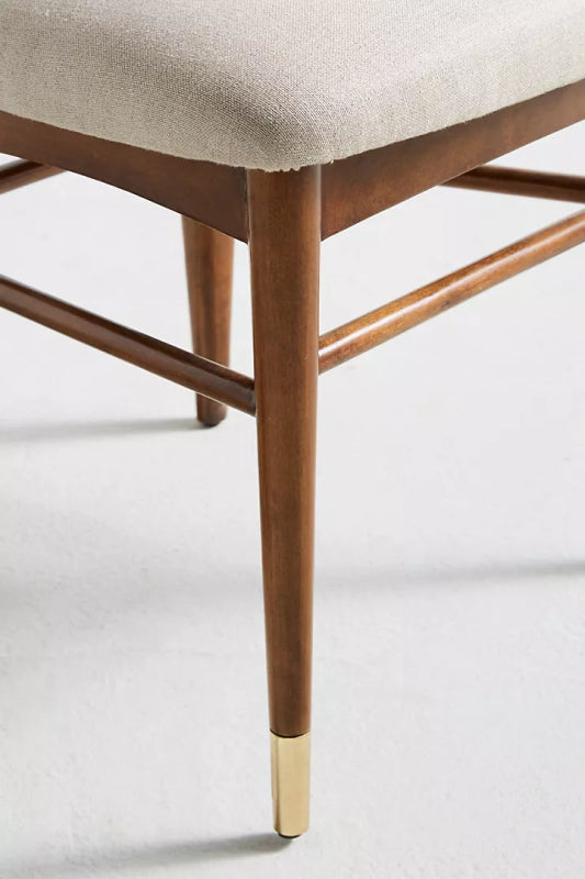 Handmade Natural Wooden Dining Chair - Solid Wood Modern Farmhouse Style Dining Room Chair - Perfect for Kitchen, Dining Room, and Home Decor