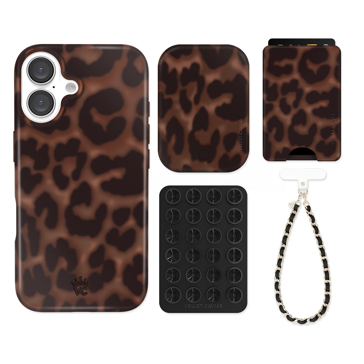 It Girl Leopard Print iPhone Case & Wallet Bundle Set - Stylish Accessories for Women, Trendy Phone Cover & Card Holder Combo - Perfect for Everyday Use, Travel, and Fashion Outfits