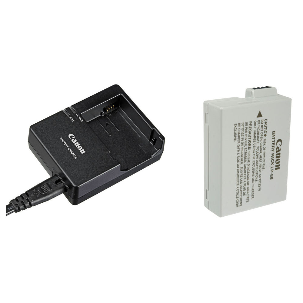 Canon LP-E8 Rechargeable Lithium-Ion Battery with LC-E8E Charger - Compatible with Canon Cameras for Professional Photography & Videography