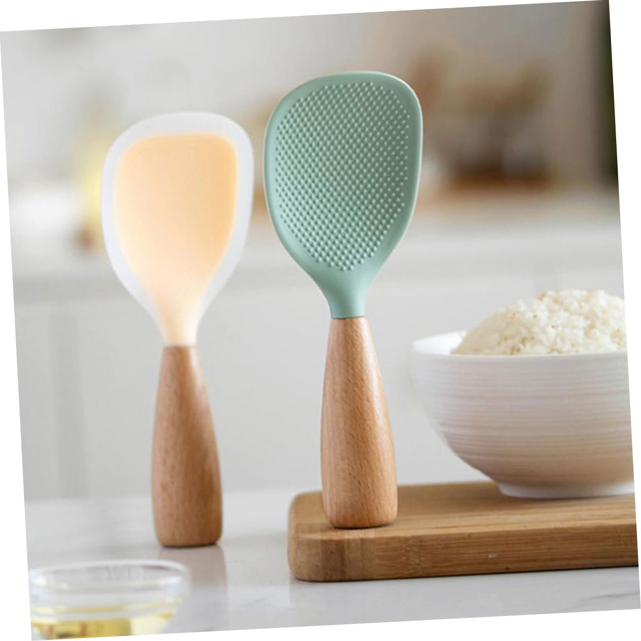 2-Piece Non-Stick Rice Scoop and Serving Spoon Set - Perfect for Rice Cookers, Food Storage & Meal Prep - Ideal for Cooking, Serving & Portioning Rice at Home