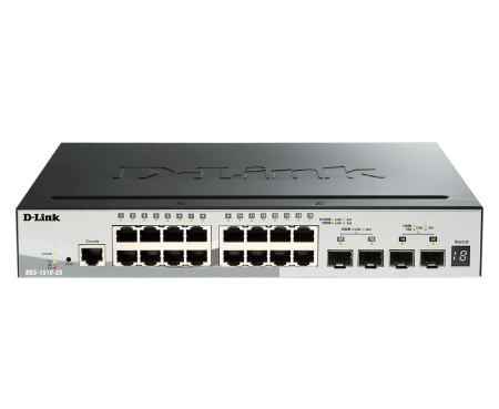 D-Link DGS-1510-20 20-Port Gigabit Stackable Smart Managed Switch with 10G Uplinks - Ideal for Office Networks, Data Centers & Small Business IT Infrastructure (Pre-Order)