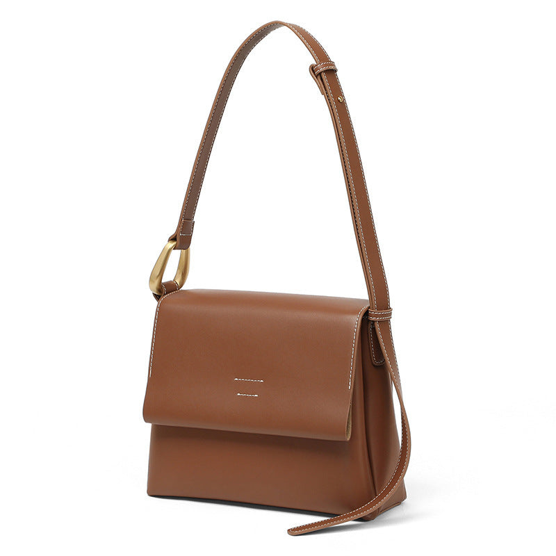 Premium Genuine Leather Messenger Bag for Men & Women - Crossbody Shoulder Bag with Adjustable Strap - Perfect for Work, Travel & Daily Commute
