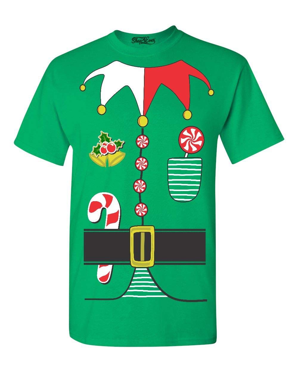 Elf Costume Christmas Holiday T-Shirt - Fun Festive Xmas Apparel for Parties & Gifts