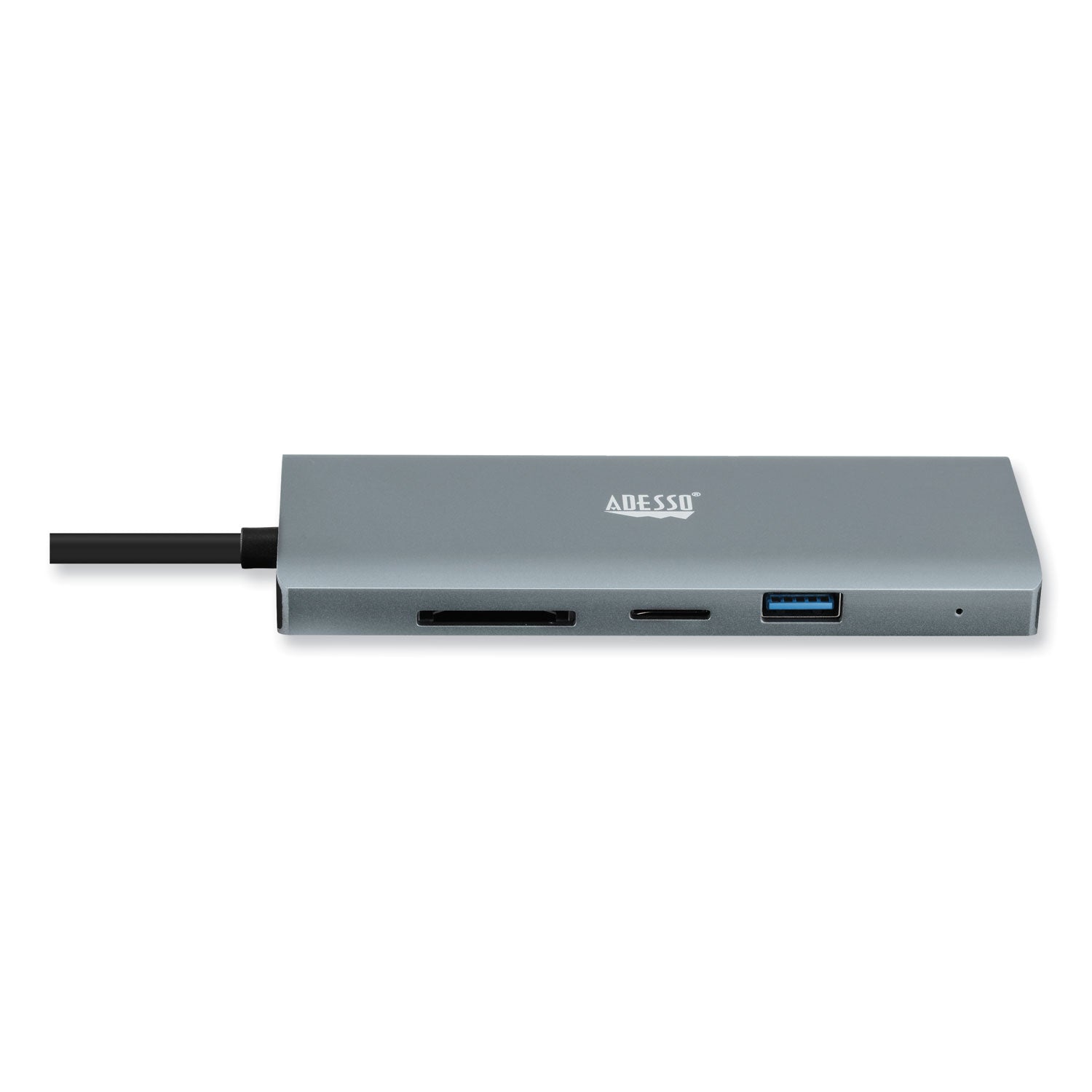 Adesso 9-in-1 USB C Hub with Dual HDMI, 3 USB-C Ports, SD/TF Card Reader & Ethernet - Space Gray for MacBook Pro/Air, Dell XPS, iPad Pro (Work from Home & Office Setup)
