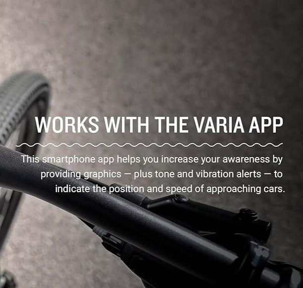 Garmin Varia RVR315 Bike Rearview Radar - Cycling Safety Device with Real-Time Alerts for Road & Trail Riding