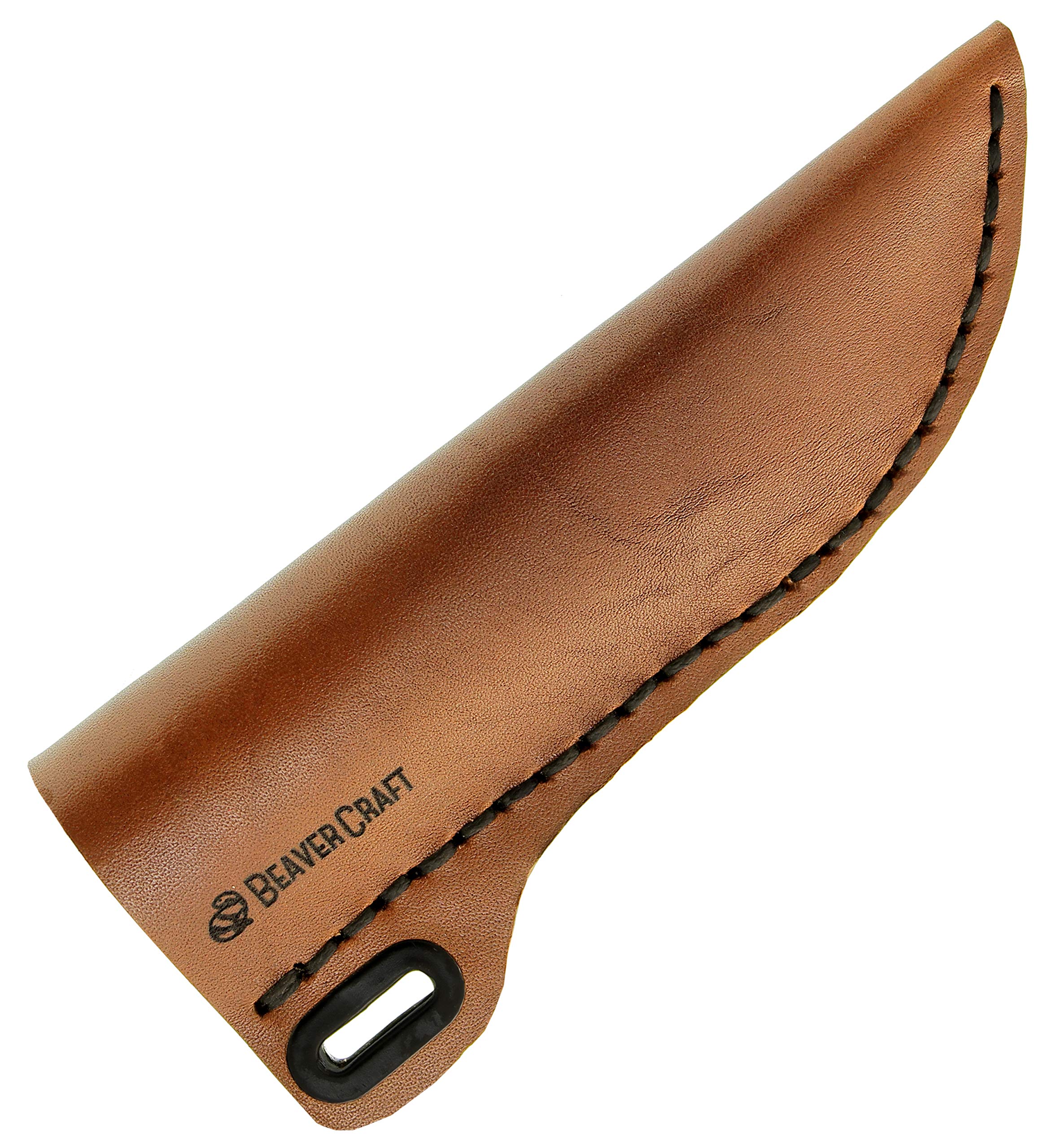 BeaverCraft SH1 Genuine Leather Sheath for Fixed Blade Knives - 6