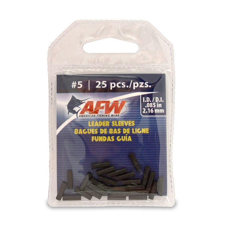 AFW Single Barrel Leader Sleeves & Crimps - High-Quality Fishing Accessories for Saltwater & Freshwater Angling - Perfect for Fly Fishing, Trolling, and Offshore Fishing