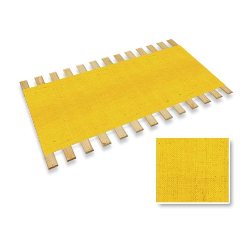 Premium Full Size Custom Bed Slats with Reinforced Yellow Burlap Fabric - Strong Support for Box Spring & Mattress - Ideal for Bed Frame Reinforcement and Mattress Protection