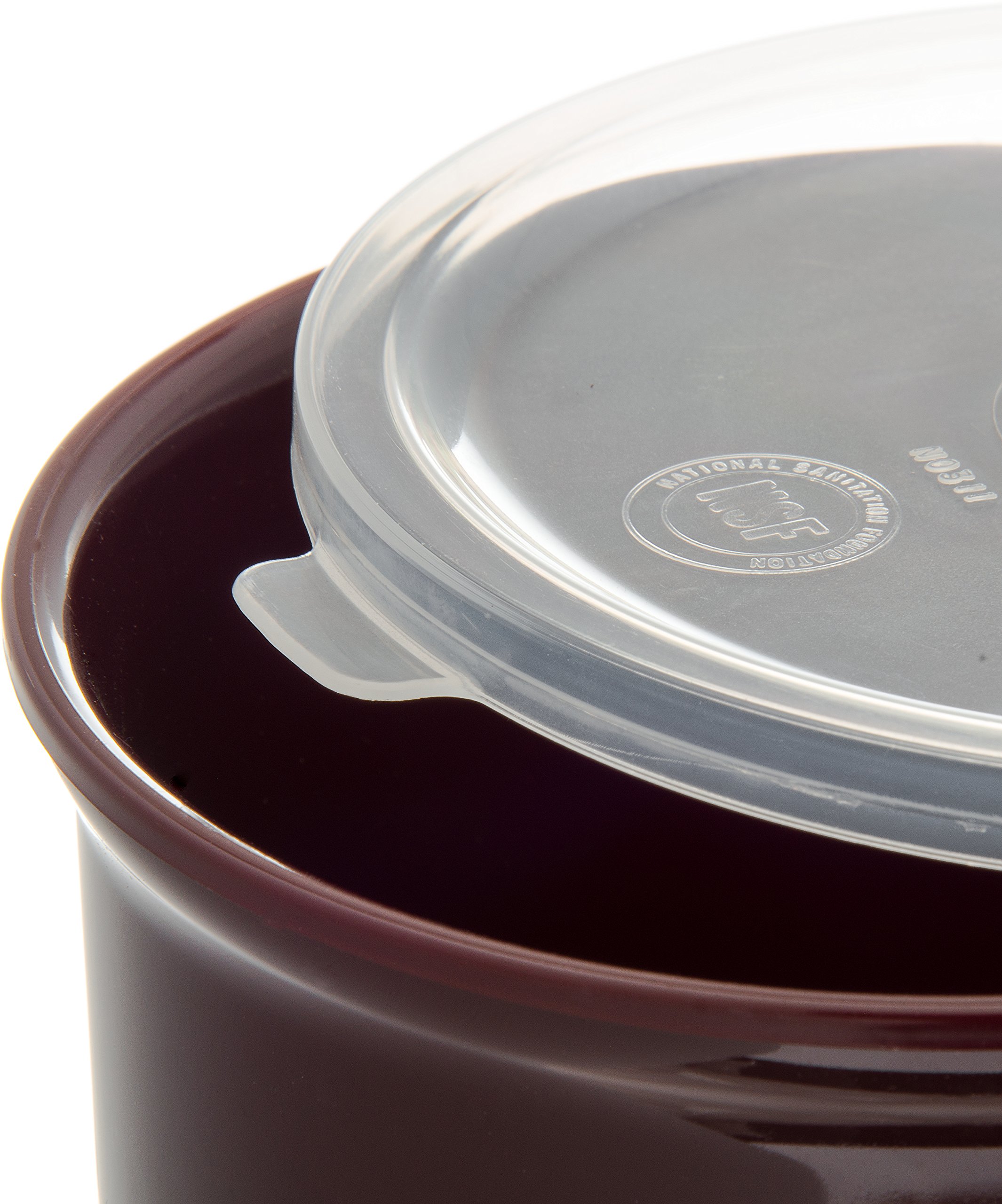 Carlisle 1.2 Quart Classic Round Plastic Food Storage Containers with Lids - 12 Pack Brown - Airtight Kitchen & Restaurant Organization for Meal Prep, Leftovers & Bulk Food Storage