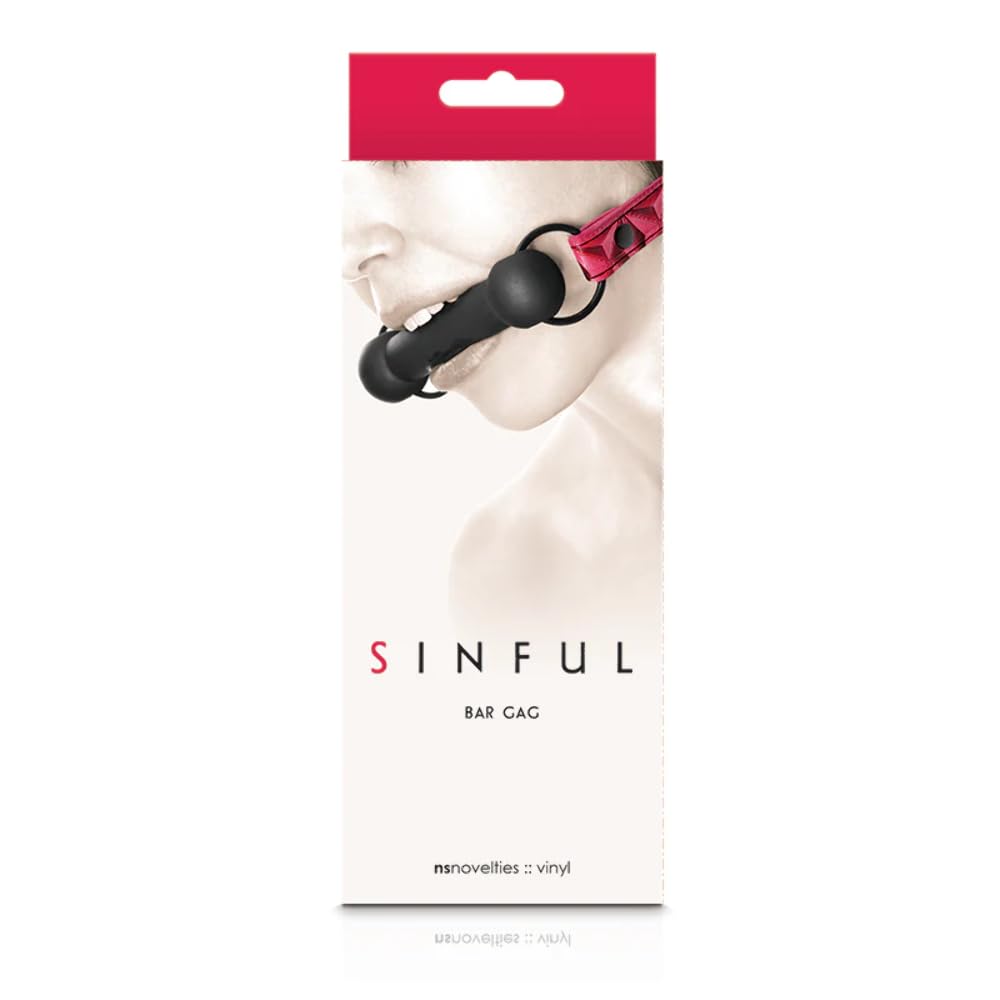Sinful Pink Bar Gag - Adult Bondage Restraint for BDSM Play - Perfect for Roleplay, Couples Fun & Fantasy Fulfillment