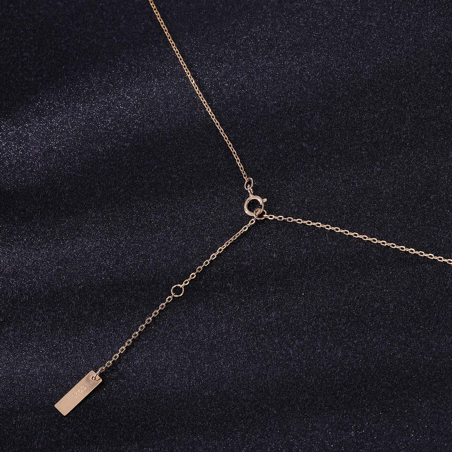 14K Gold Plated Women's Initial Letter Pendant Necklace - Sterling Silver Alphabet Name Charm with CZ Stones | Personalized Gift for Her, Birthday, Anniversary, Valentine's Day | Elegant Everyday Jewelry for Girls & Women