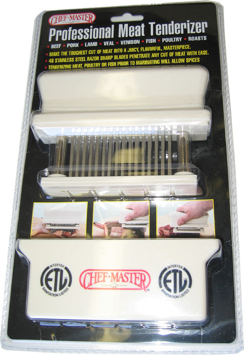 Professional Chef Master Meat Tenderizer Tool - Heavy Duty Stainless Steel Kitchen Mallet for Steak, Chicken & Pork - Perfect for Grilling, BBQ & Home Cooking