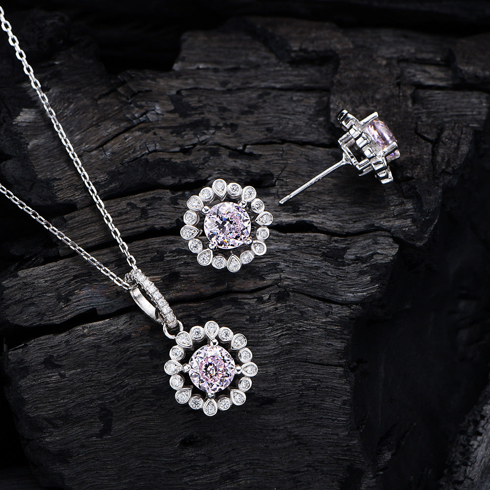 925 Sterling Silver Jewelry Set of 2 Pieces - Necklace & Earrings for Women | Elegant Gift for Birthday, Anniversary & Special Occasions