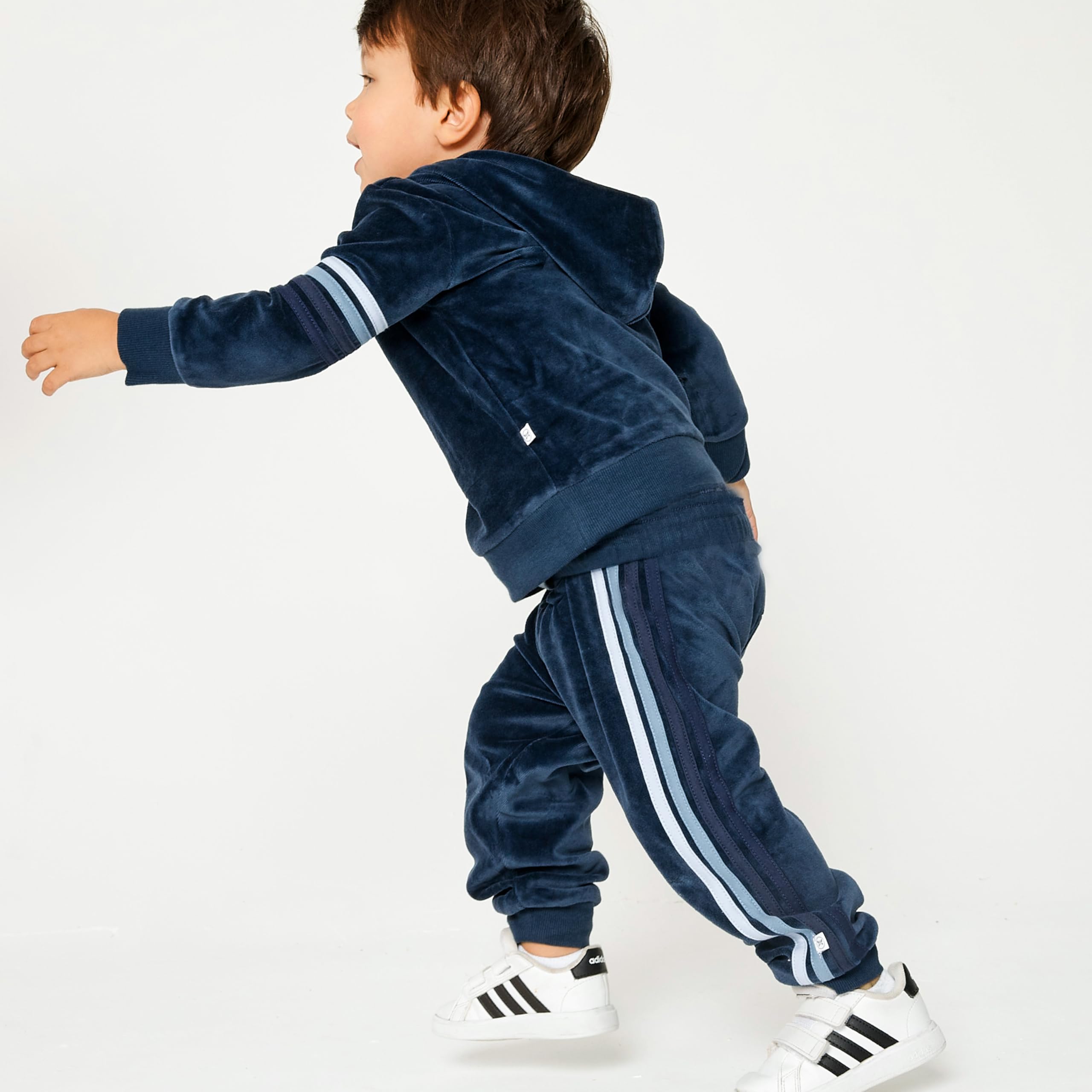 HonestBaby Velour Pullover Hoodie & Zip Front Sweatshirt with Jogger Sweatpants Set - Cozy Outfit for Toddlers, Baby Boys & Girls - Perfect for Playdates, Daycare & Family Outings