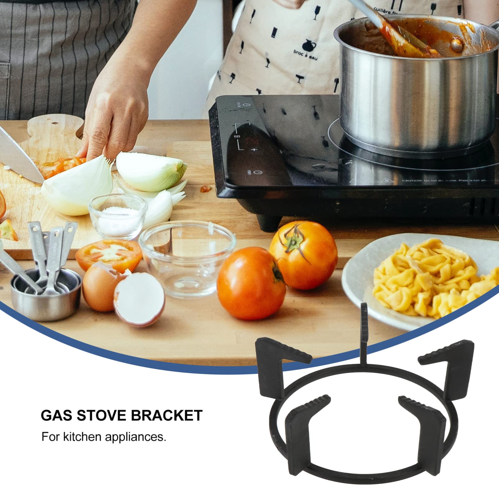 Beaupretty Cast Iron Gas Stove Bracket - Universal Wok Support for Gas Hob, Coffee Pot, Cooktop Range & Pan Holder - Heavy Duty Stove Grate for Round Pots & Ovens - Perfect for Camping, Outdoor Cooking & Home Kitchen Use