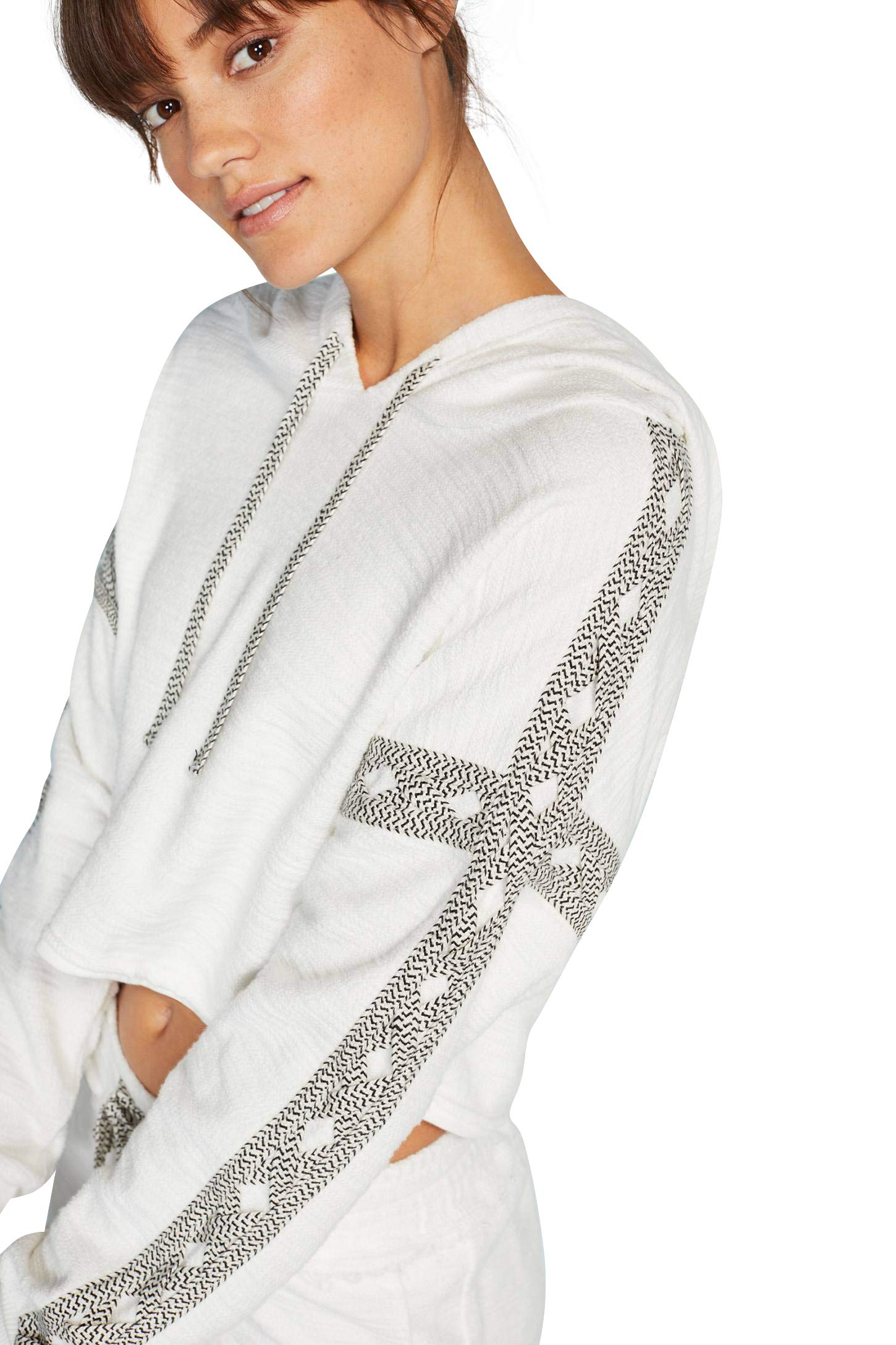 FP Movement Slam Dunk Hoodie & Shorts Set - White Small | Women's Casual Athletic Wear for Gym, Yoga & Street Style