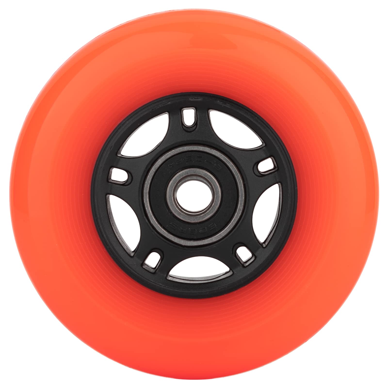 High-Performance Inline Skate Wheels with ABEC-9 Bearings & Floating Spacers - 85A Durometer for Indoor/Outdoor Roller Hockey Skates - 64mm/70mm/72mm/76mm/80mm Diameter - 4-Pack (Orange, 64mm) - Perfect for Speed Skating, Roller Hockey, and Fitness Training