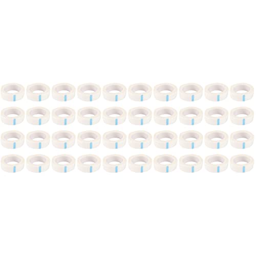 FRCOLOR 40 Pcs White Eyelash Extension Tape - Professional Lash Adhesive Tape for Eyelash Extensions & Makeup Application | Perfect for Salon, Spa & Home Use