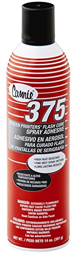 Camie Screen Printers Flash Cure Spray Adhesive - 12 Pack (20 oz Cans) - Red - Perfect for Screen Printing, T-Shirt Transfers & Heat Press Applications