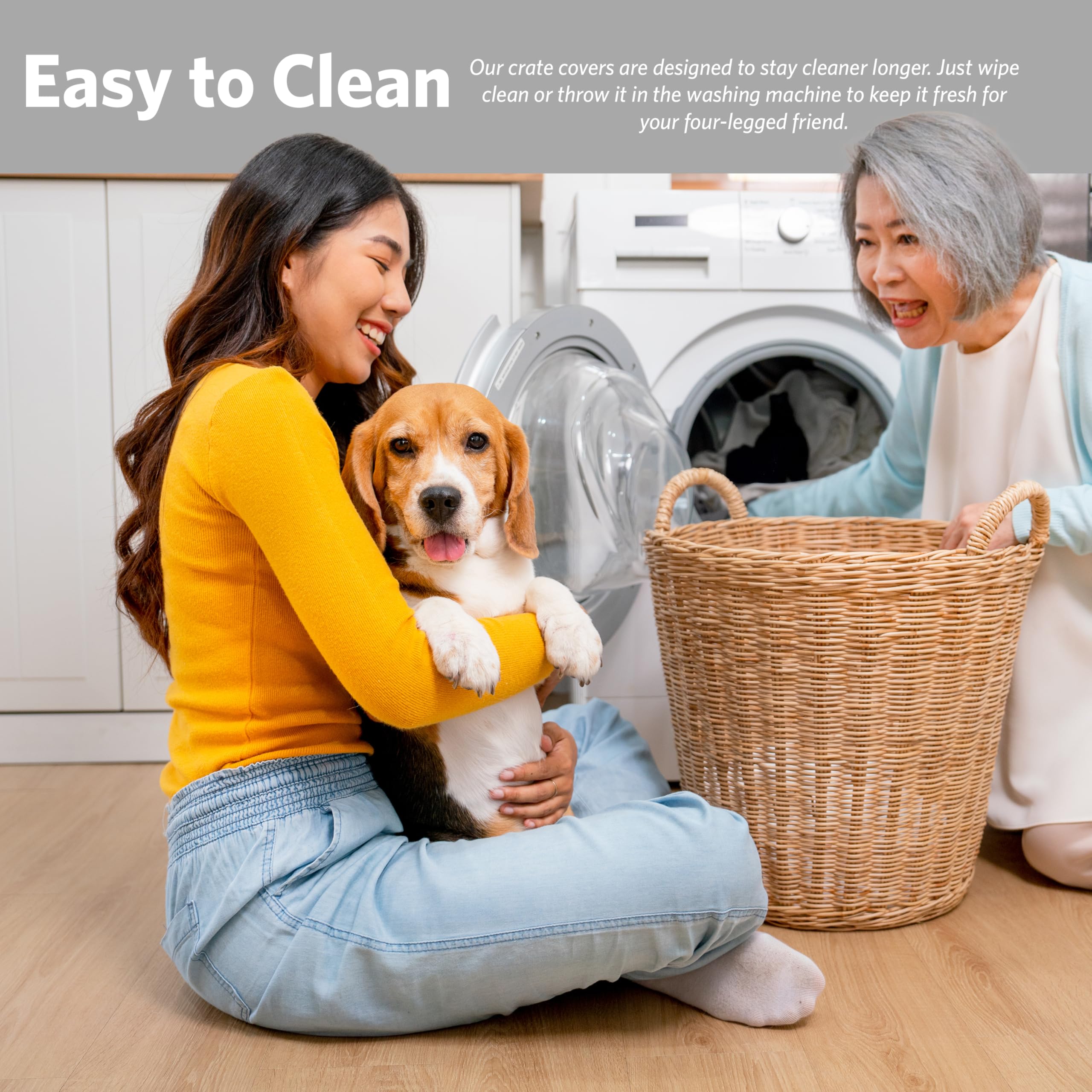 MidWest Homes for Pets Dog Crate Cover - Black 36-Inch Privacy Cover for Midwest Dog Crates | Machine Washable & Dryable | Perfect for Home, Travel & Vet Visits
