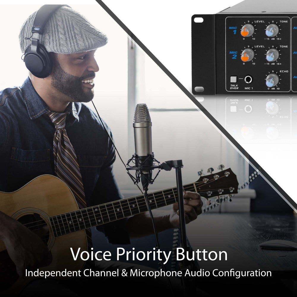 8 Channel Professional Audio Karaoke Mixer Amplifier - Perfect for Home Studio, Live Performances & Party Entertainment