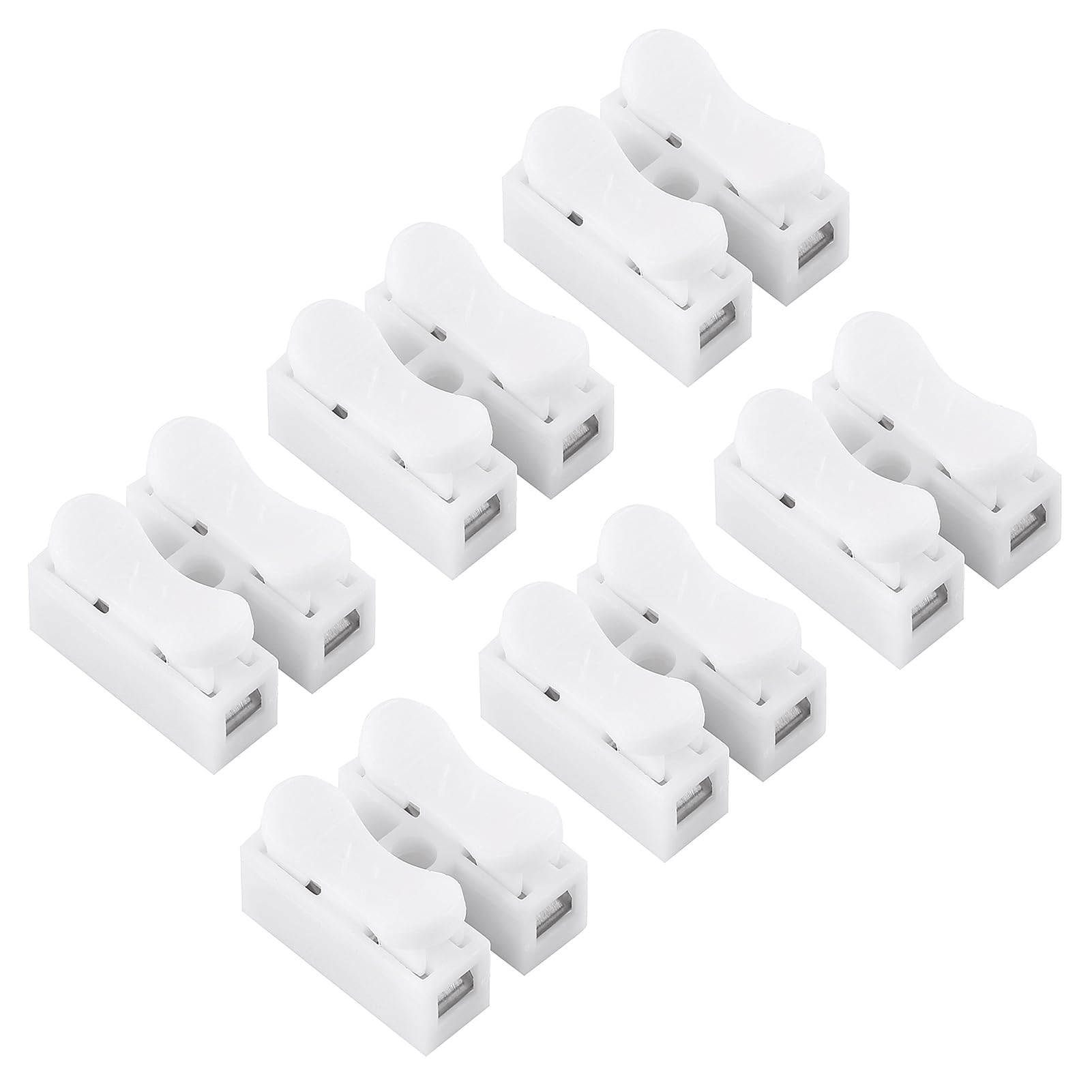 2 Pin Spring Wire Connectors 100Pcs - Quick Connect Terminal Cable Clamp for LED Strip Lights, Electrical Wiring & DIY Projects - Secure & Easy-to-Use Electrical Connectors for Home, Office & Automotive Applications