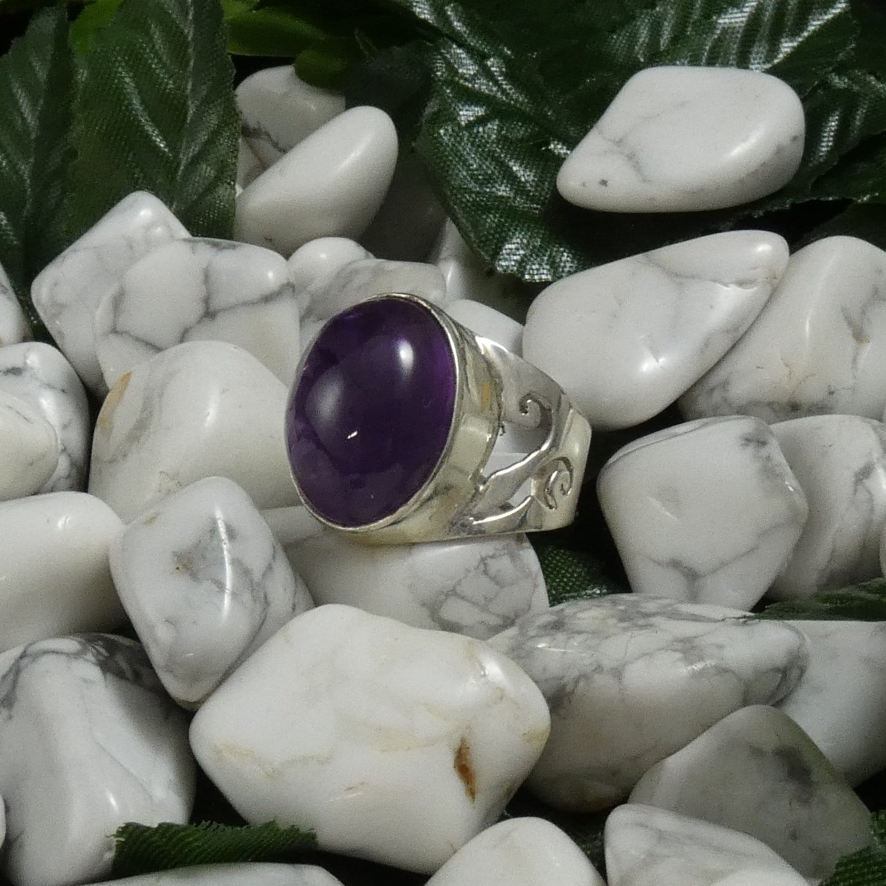 Amethyst Sterling Silver Ring for Women - Size 8.5 - Elegant Purple Gemstone Jewelry for Everyday Wear & Special Occasions