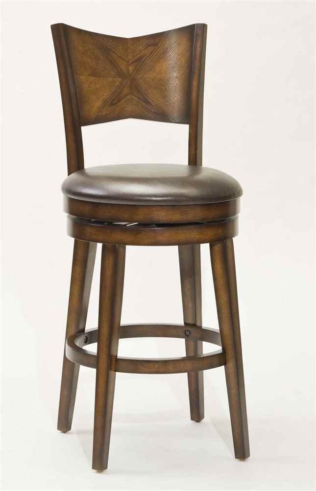 Jenkins Swivel Bar Height Stool in Rustic Oak - Adjustable Counter Stool for Kitchen Island, Breakfast Bar & Home Pub - Hillsdale Furniture