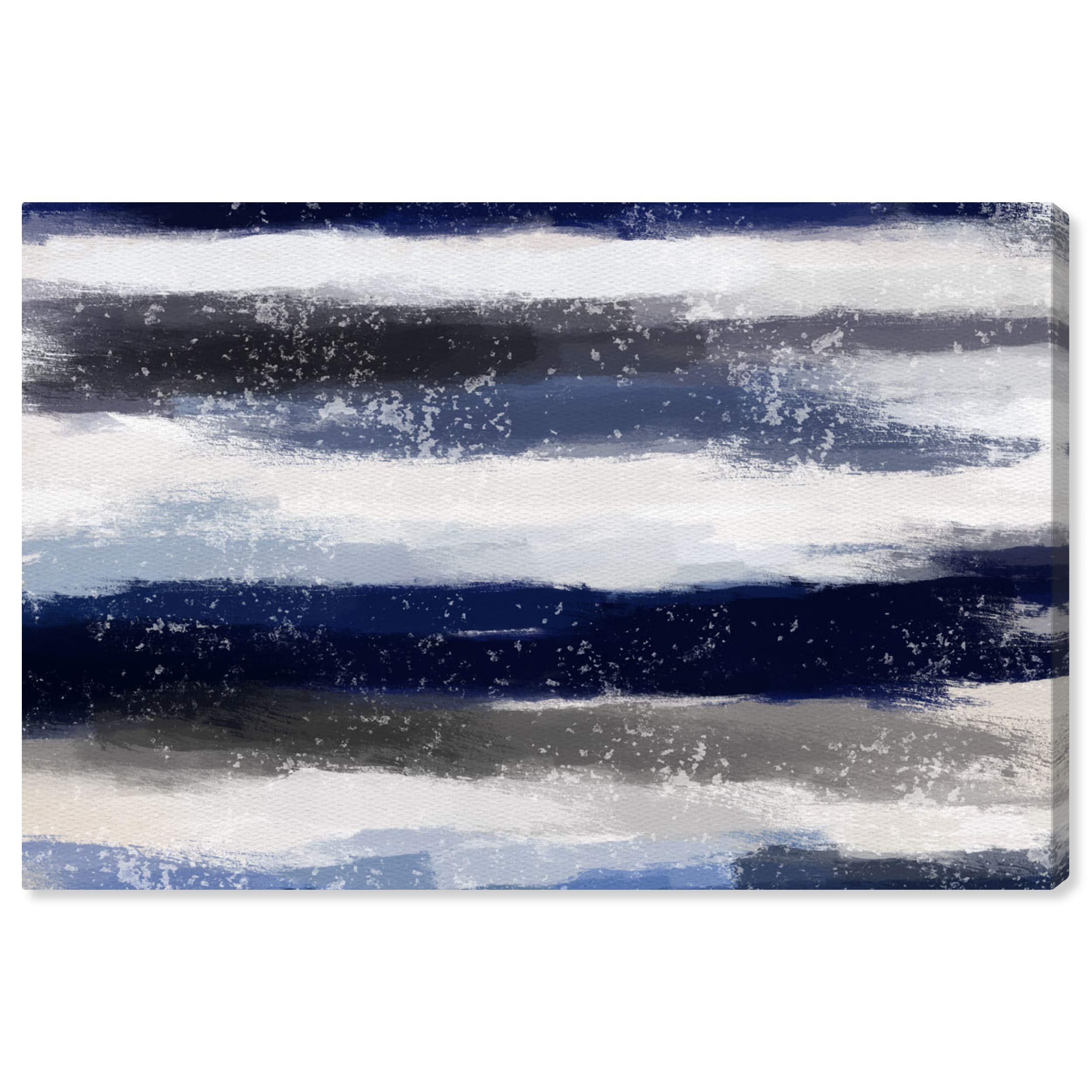 Abstract Wall Art Canvas Print 'Sapphire Shade' - 45x30 Inch Blue & White Modern Painting - Home Decor for Living Room, Bedroom & Office - Premium Gallery Wrapped Artwork by Oliver Gal Artist Co.