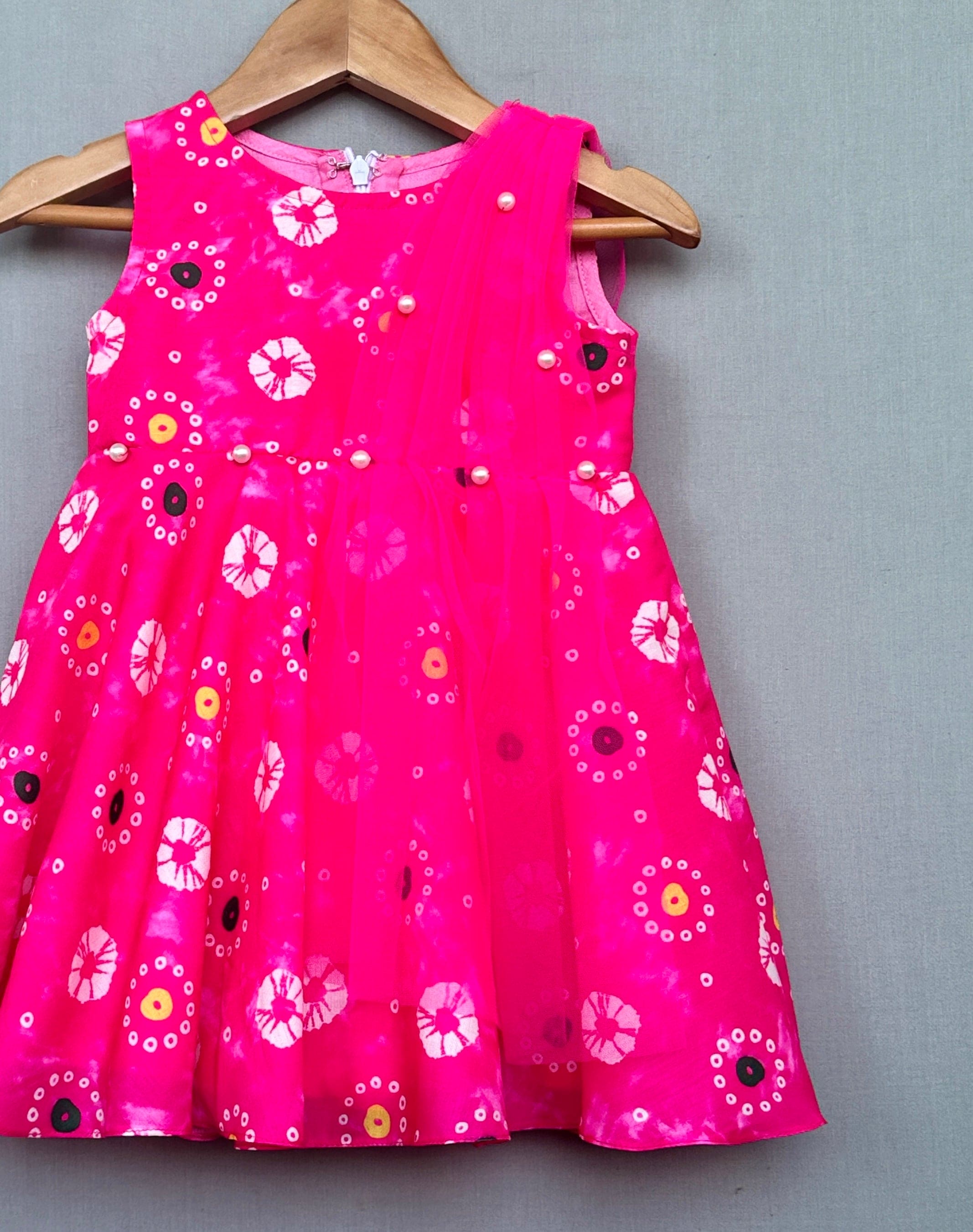 Festive Pink Printed Dress with Dupatta - Elegant Indian Party Wear for Women - Perfect for Weddings, Diwali & Special Occasions